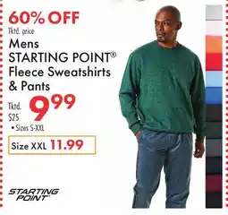 Boscov's Mens STARTING POINT Fleece Sweatshirts & Pants offer
