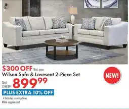 Boscov's Wilson Sofa & Loveseat 2-Piece Set offer