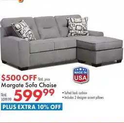 Boscov's Margate Sofa Chaise offer