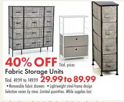 Boscov's Fabric Storage Units offer
