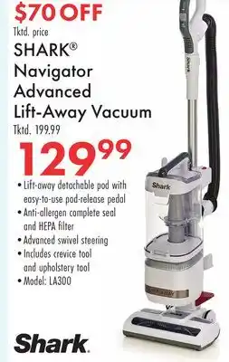 Boscov's SHARK Navigator Advanced Lift-Away Vacuum offer