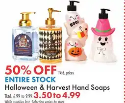 Boscov's Halloween & Harvest Hand Soaps offer