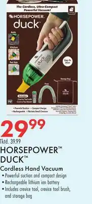 Boscov's HORSEPOWER DUCK Cordless Hand Vacuum offer