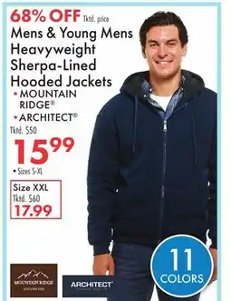 Boscov's Mens & Young Mens Heavyweight Sherpa-Lined Hooded Jackets offer