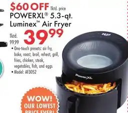Boscov's POWERXL 5.3-qt. Luminex Air Fryer offer