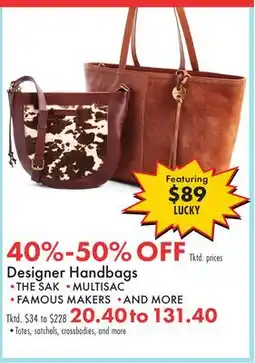 Boscov's Designer Handbags offer