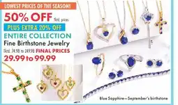 Boscov's Fine Birthstone Jewelry offer
