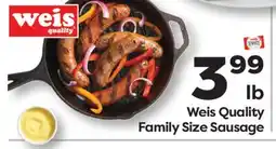 Weis Markets Weis Quality Family Size Sausage offer