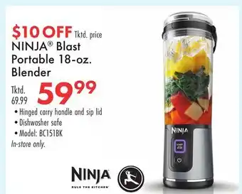 Boscov's NINJA Blast Portable 18-oz. Blender offer