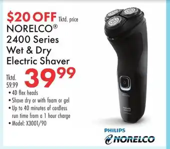 Boscov's NORELCO 2400 Series Wet & Dry Electric Shaver offer