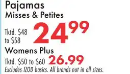 Boscov's Pajamas Misses & Petites offer