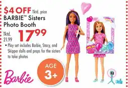 Boscov's BARBIE Sisters Photo Booth offer