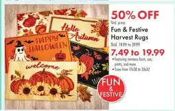 Boscov's Fun & Festive Harvest Rugs offer