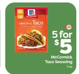 Weis Markets McCormick Taco Seasoing offer