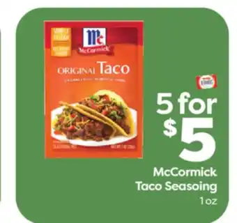 Weis Markets McCormick Taco Seasoing offer