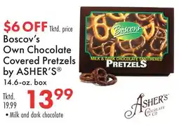 Boscov's Boscov's Own Chocolate Covered Pretzels by ASHER'S offer