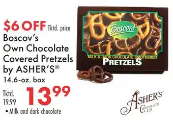 Boscov's Boscov's Own Chocolate Covered Pretzels by ASHER'S offer