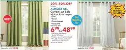 Boscov's ALMOST ALL Curtains on Sale offer