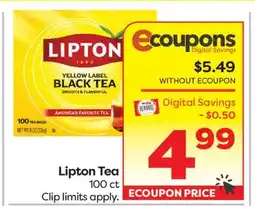 Weis Markets Lipton Tea offer