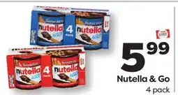 Weis Markets Nutella & Go offer