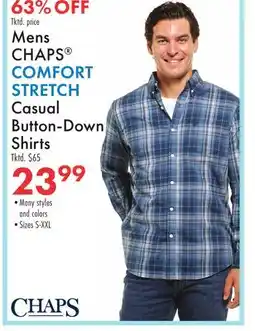 Boscov's Mens CHAPS COMFORT STRETCH Casual Button-Down Shirts offer