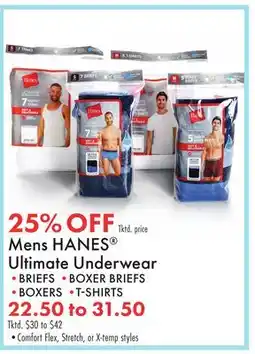 Boscov's Mens HANES Ultimate Underwear offer