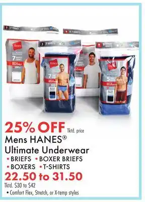 Boscov's Mens HANES Ultimate Underwear offer