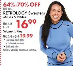 Boscov's RETROLOGY Sweaters Misses 8: Petites offer