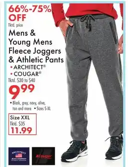 Boscov's Mens & Young Mens Fleece Joggers & Athletic Pants offer