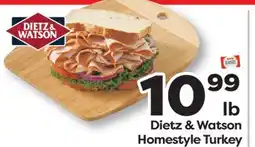 Weis Markets Dietz & Watson Homestyle Turkey offer
