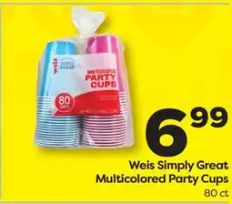 Weis Markets Weis Simply Great Multicolored Party Cups offer