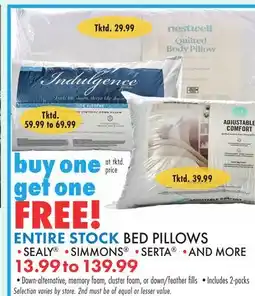 Boscov's ENTIRE STOCK BED PILLOWS offer