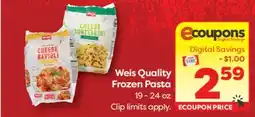 Weis Markets Weis Quality Frozen Pasta offer