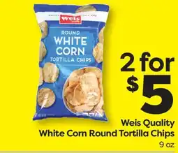 Weis Markets Weis Quality White Corn Round Tortilla Chips offer