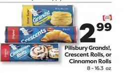 Weis Markets Pillsbury Grands!, Crescent Rolls, or Cinnamon Rolls offer