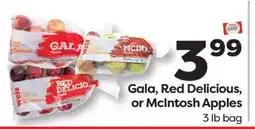Weis Markets Gala, Red Delicious, or McIntosh Apples offer