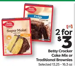 Weis Markets Betty Crocker Cake Mix or Traditional Brownies offer