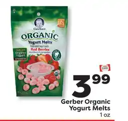 Weis Markets Gerber Organic Yogurt Melts offer