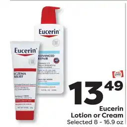 Weis Markets Eucerin Lotion or Cream offer