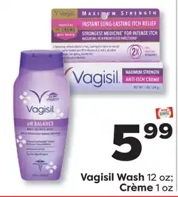 Weis Markets Vagisil Wash 12 oz Crème 1 oz offer