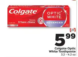 Weis Markets Colgate Optic White Toothpaste offer