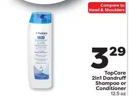 Weis Markets TopCare 2in1 Dandruf Shampoo or Conditioner offer