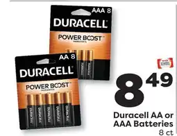 Weis Markets Duracell AA or AAA Batteries offer