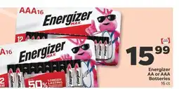 Weis Markets Energizer AA or AAA Batteries offer