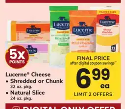 ACME Lucerne Cheese Shredded or Chunk 32 oz. pkg., Natural Slice 24 oz. pkg offer