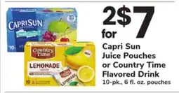 ACME Capri Sun Juice Pouches or Country Time Flavored Drink offer