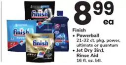 ACME Finish Powerball 21-32 ct. pkg. power, ultimate or quantum, Jet Dry 3in1 Rinse Aid 16 fl. oz. btl offer