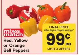 ACME Red, Yellow or Orange Bell Peppers offer