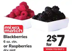 ACME Blackberries 6 oz. ctn. or Raspberries dry pint offer
