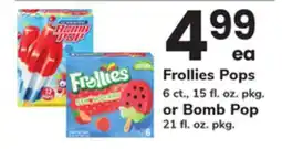 ACME Frollies Pops 6 ct., 15 fl. oz. pkg. or Bomb Pop 21 fl. oz. pkg offer